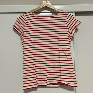 Red and white stripped shirt